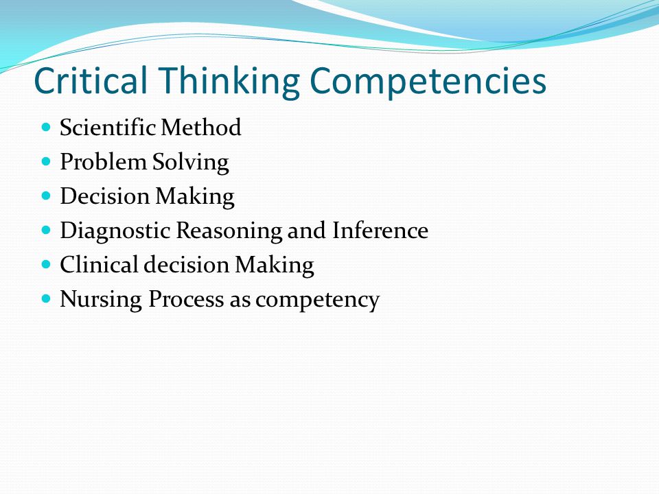Critical thinking competency answers